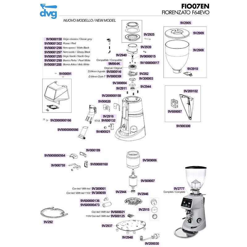 breville grinder parts diagram