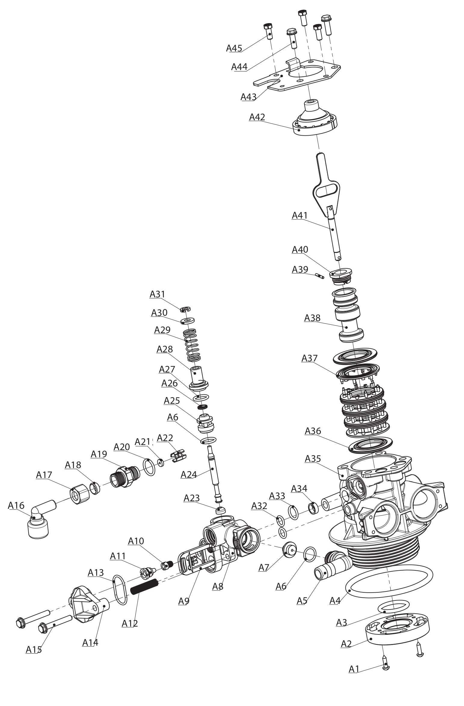 water softener parts diagram