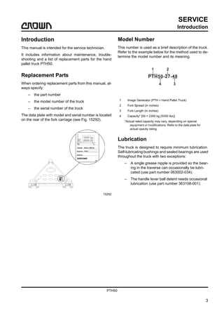 crown pallet jack pth50 parts diagram