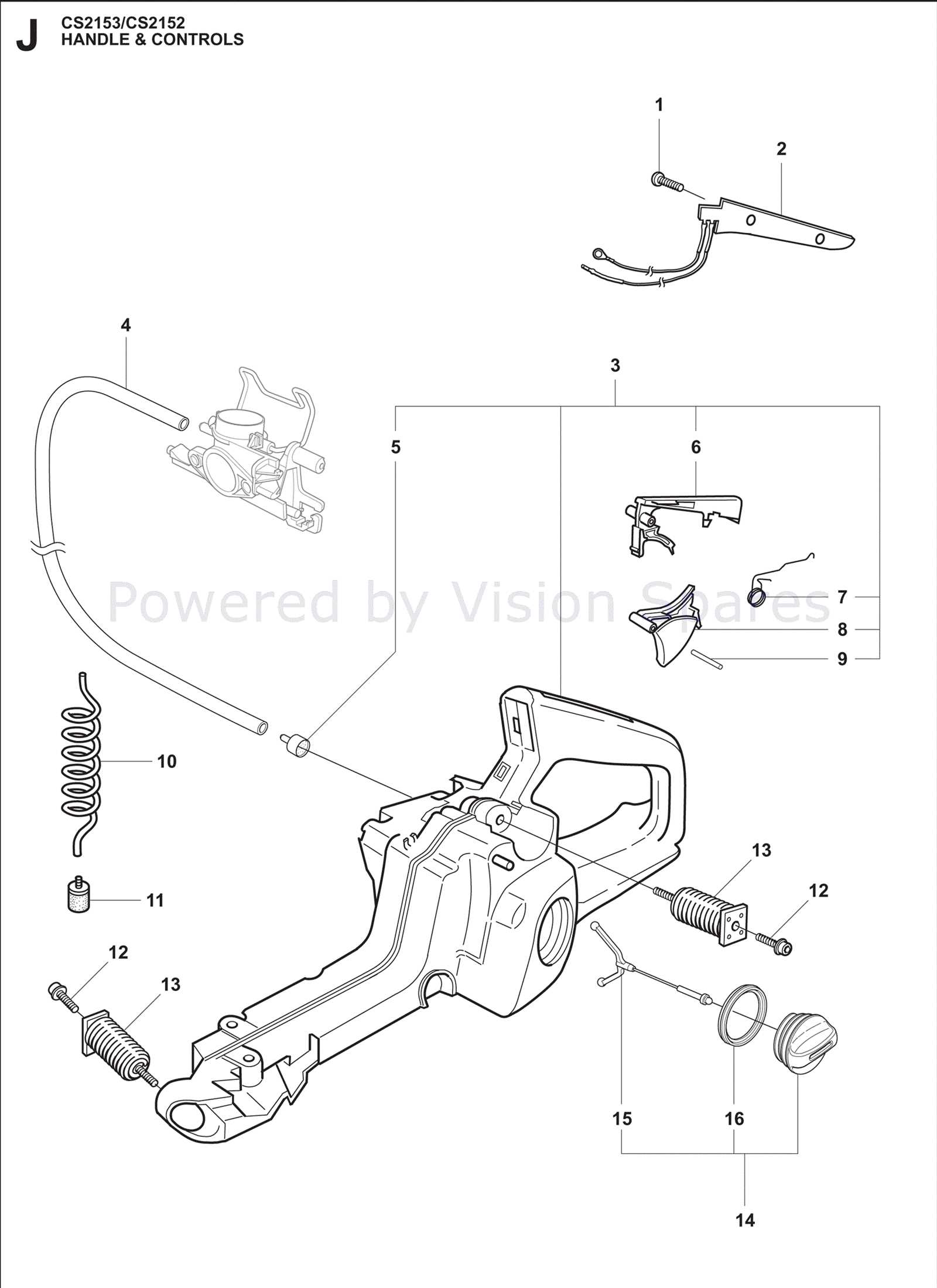 jonsered cs 2152 parts diagram