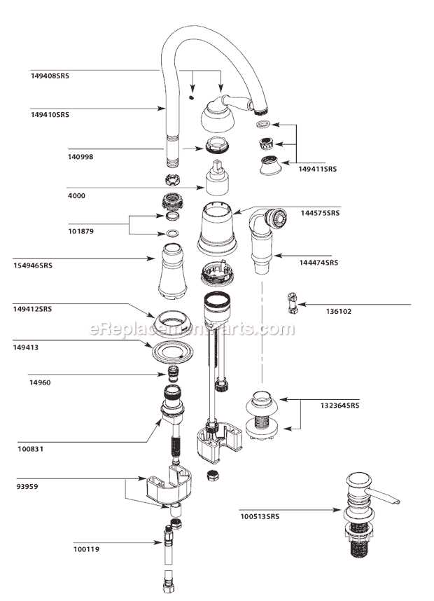 moen pull out kitchen faucet parts diagram