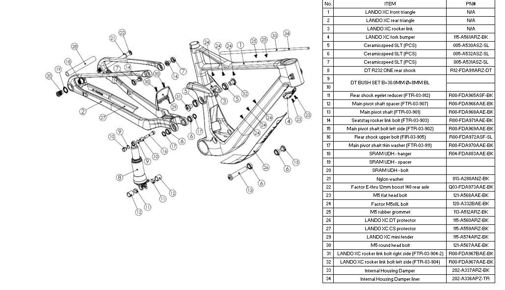 giant trance parts diagram