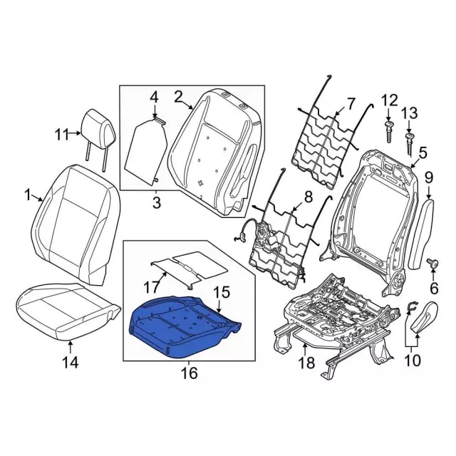 2013 ford f150 seat parts diagram