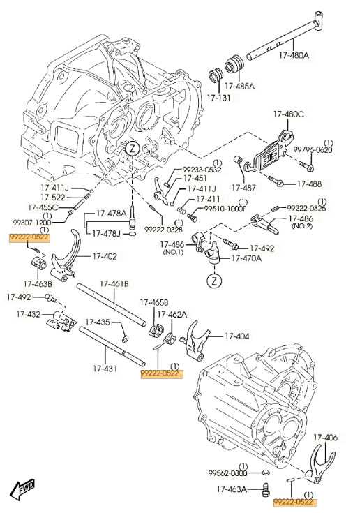 2001 mazda protege parts diagram