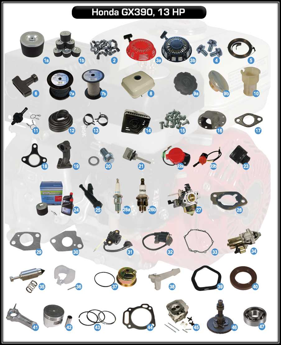 gx390 honda parts diagram