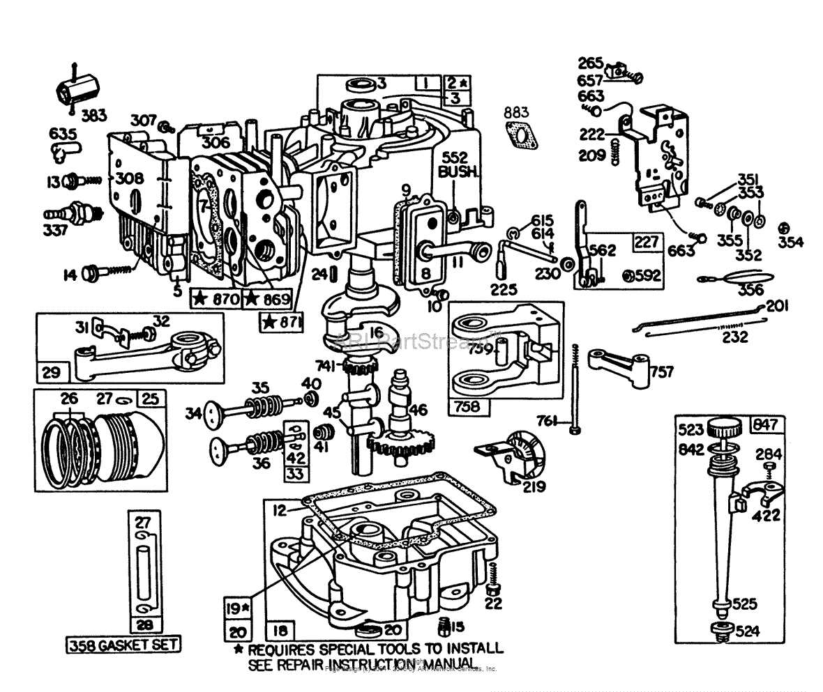 briggs & stratton 625ex parts diagram