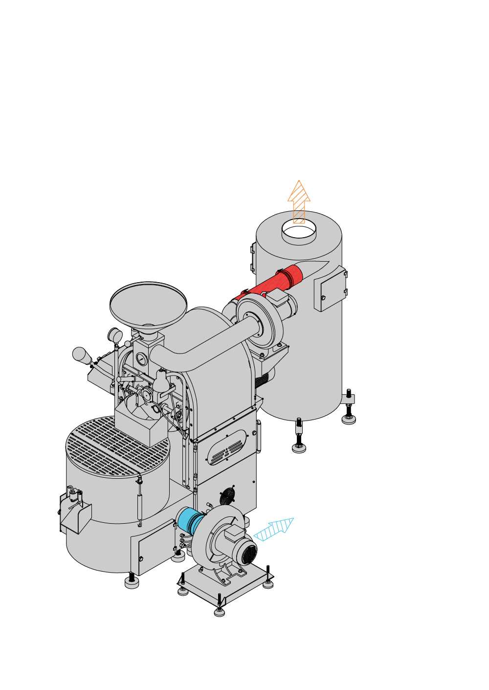 coffee roaster parts diagram