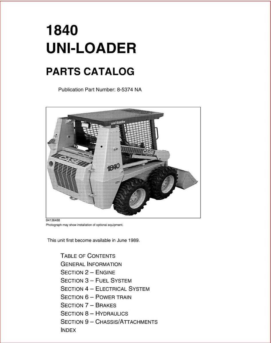 case 1840 parts diagram