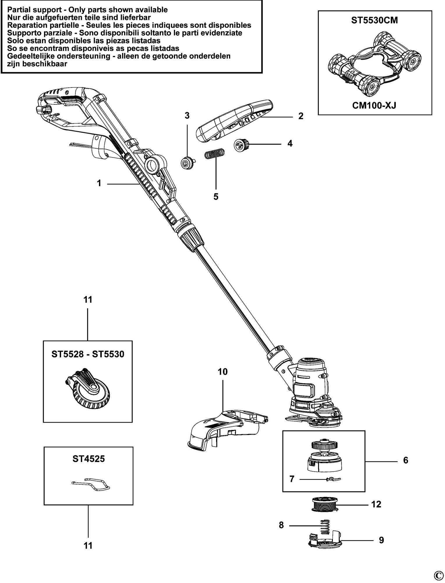 grass trimmer parts diagram