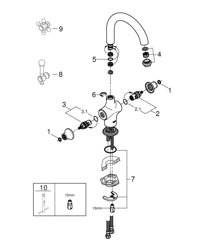 grohe bridgeford parts diagram