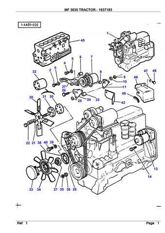 massey ferguson tractor parts diagram