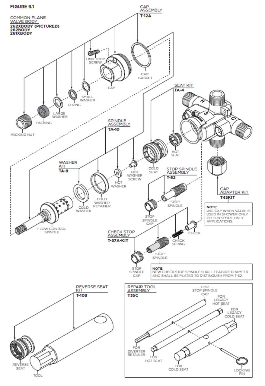 tub spout parts diagram