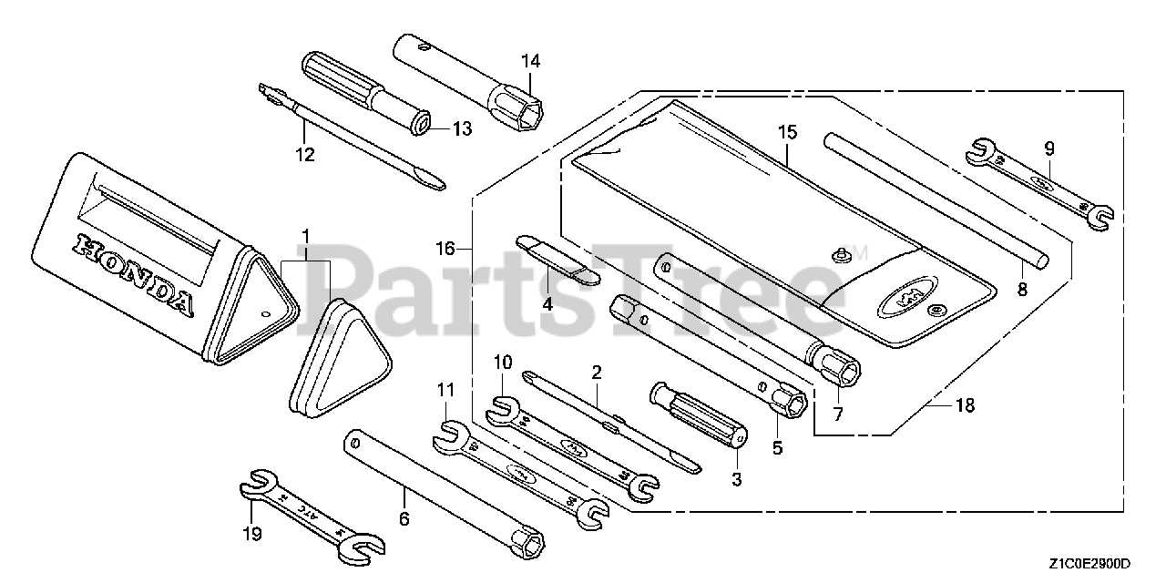 gx390 honda parts diagram