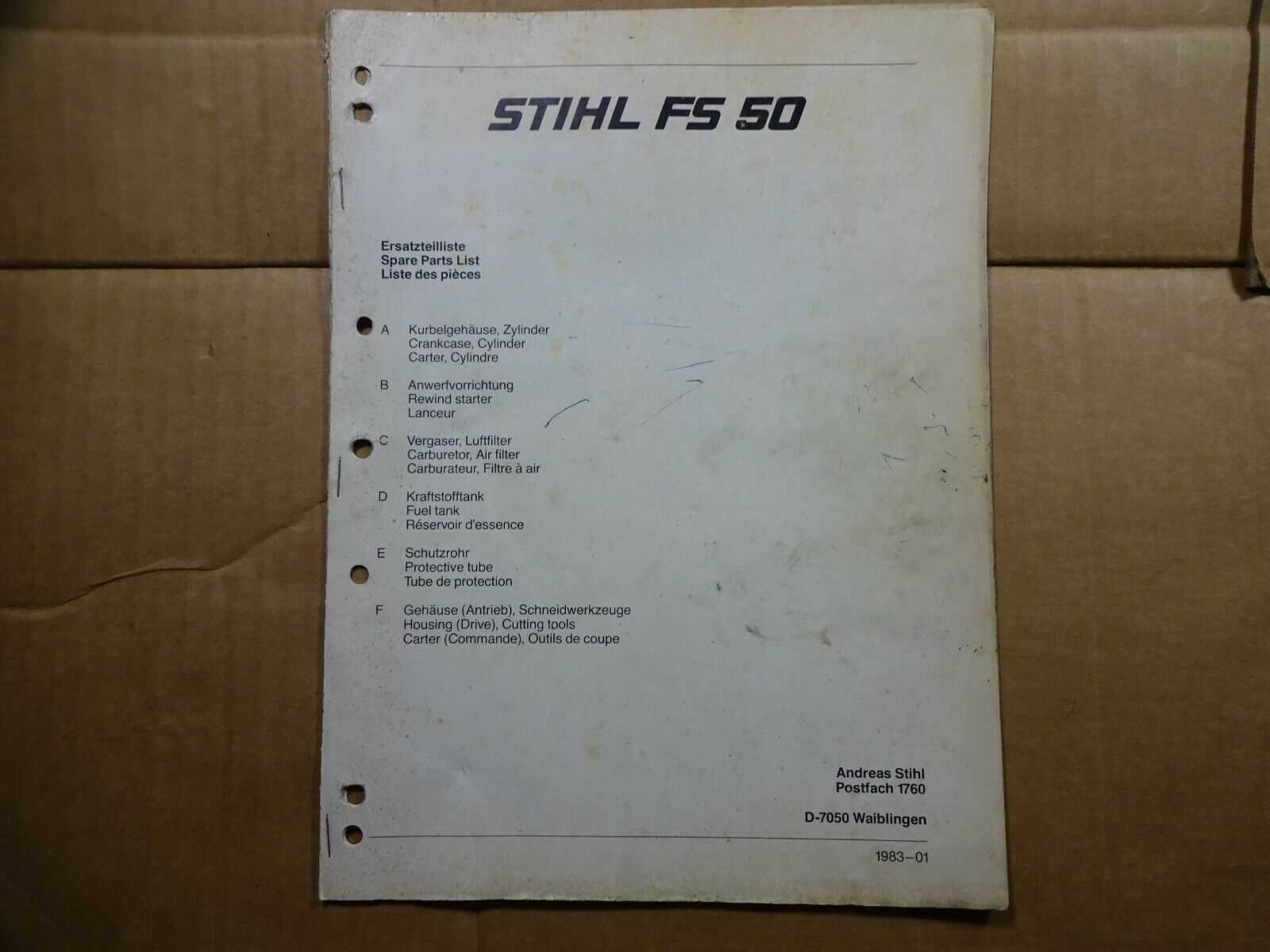 stihl fs 50 c parts diagram