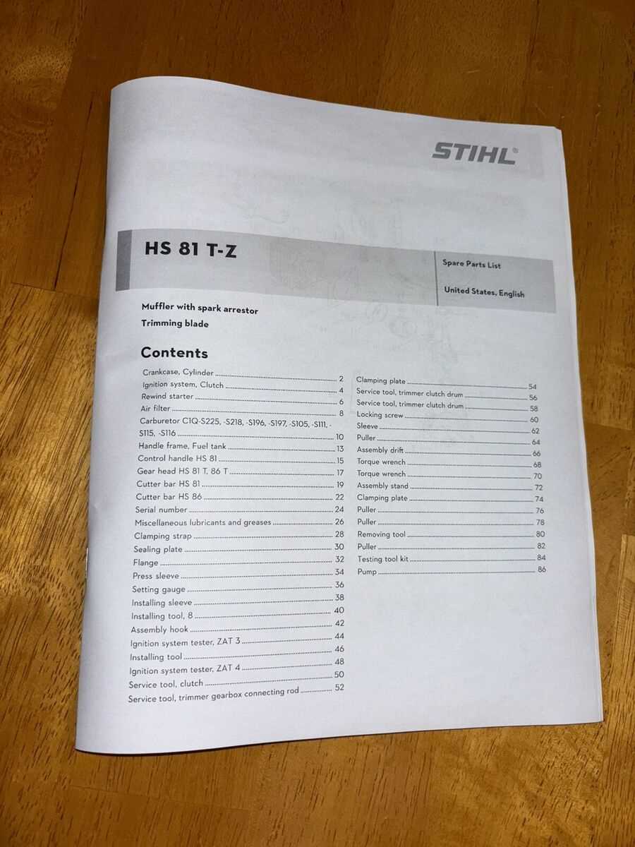 stihl long reach hedge trimmer parts diagram