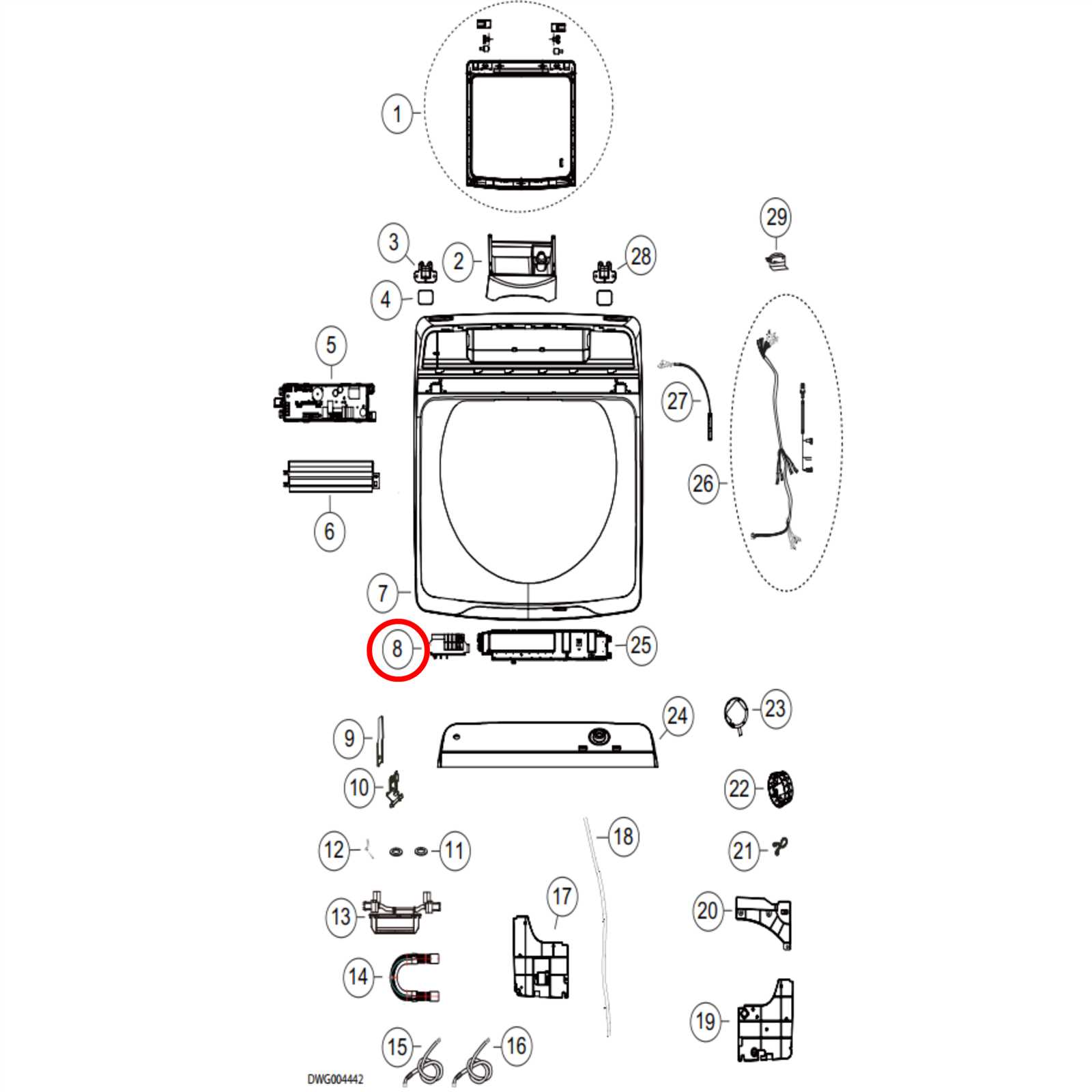 haier washing machine parts diagram