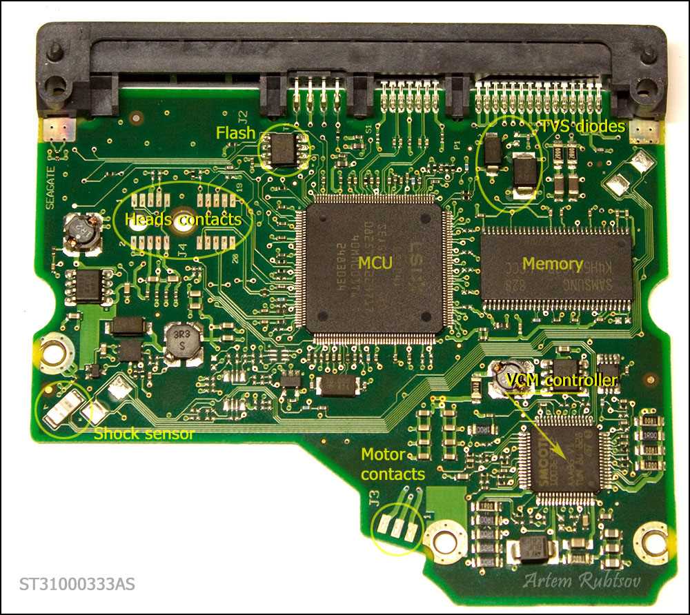 hard drive parts diagram