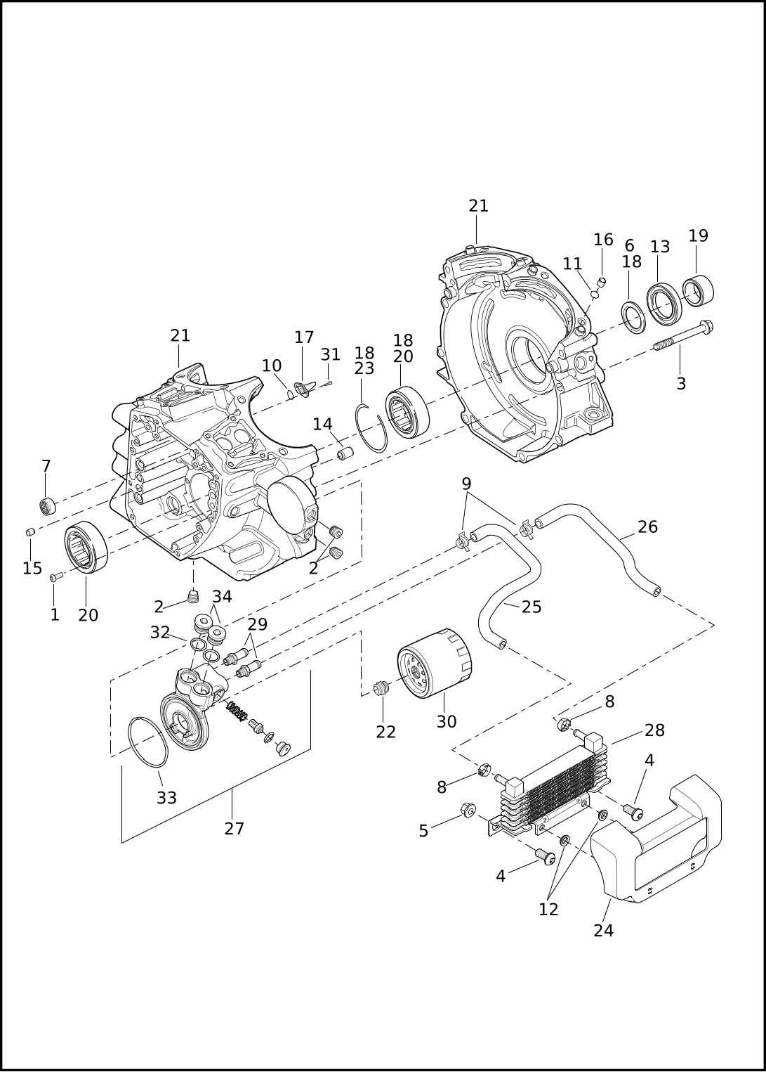 harley motor parts diagram