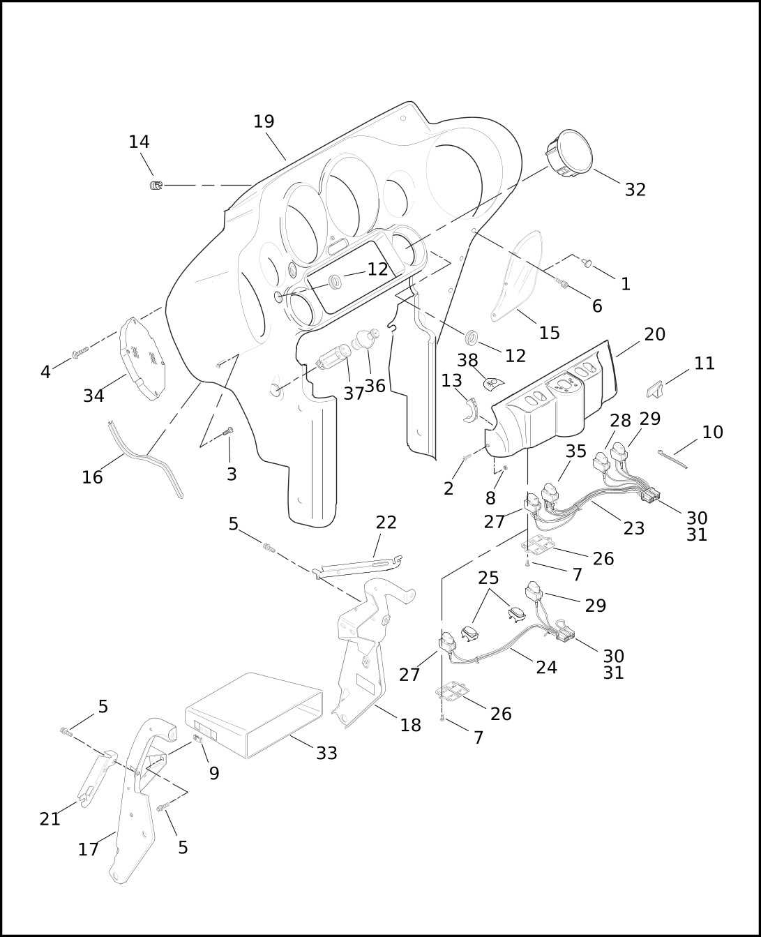 harley starter parts diagram