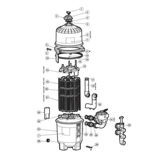 hayward vari flo valve parts diagram