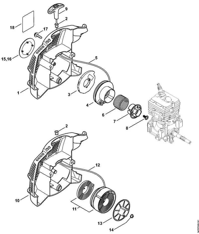 stihl fs56rc parts diagram