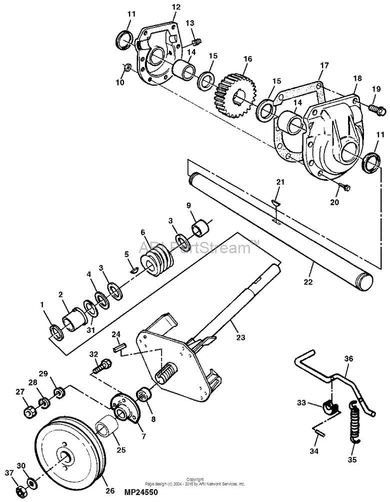 john deere 1032 parts diagram