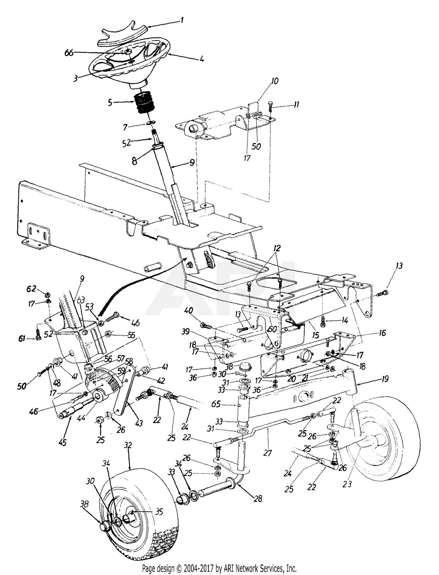 white tractor parts diagram