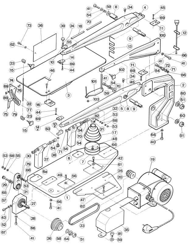 hegner scroll saw parts diagram