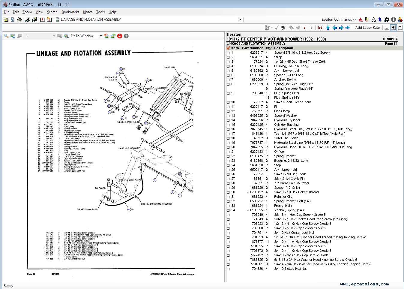 hesston 565a baler parts diagram