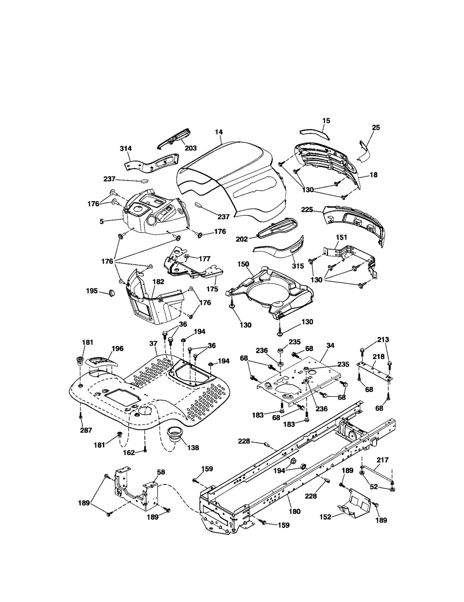 craftsman yts3000 parts diagram