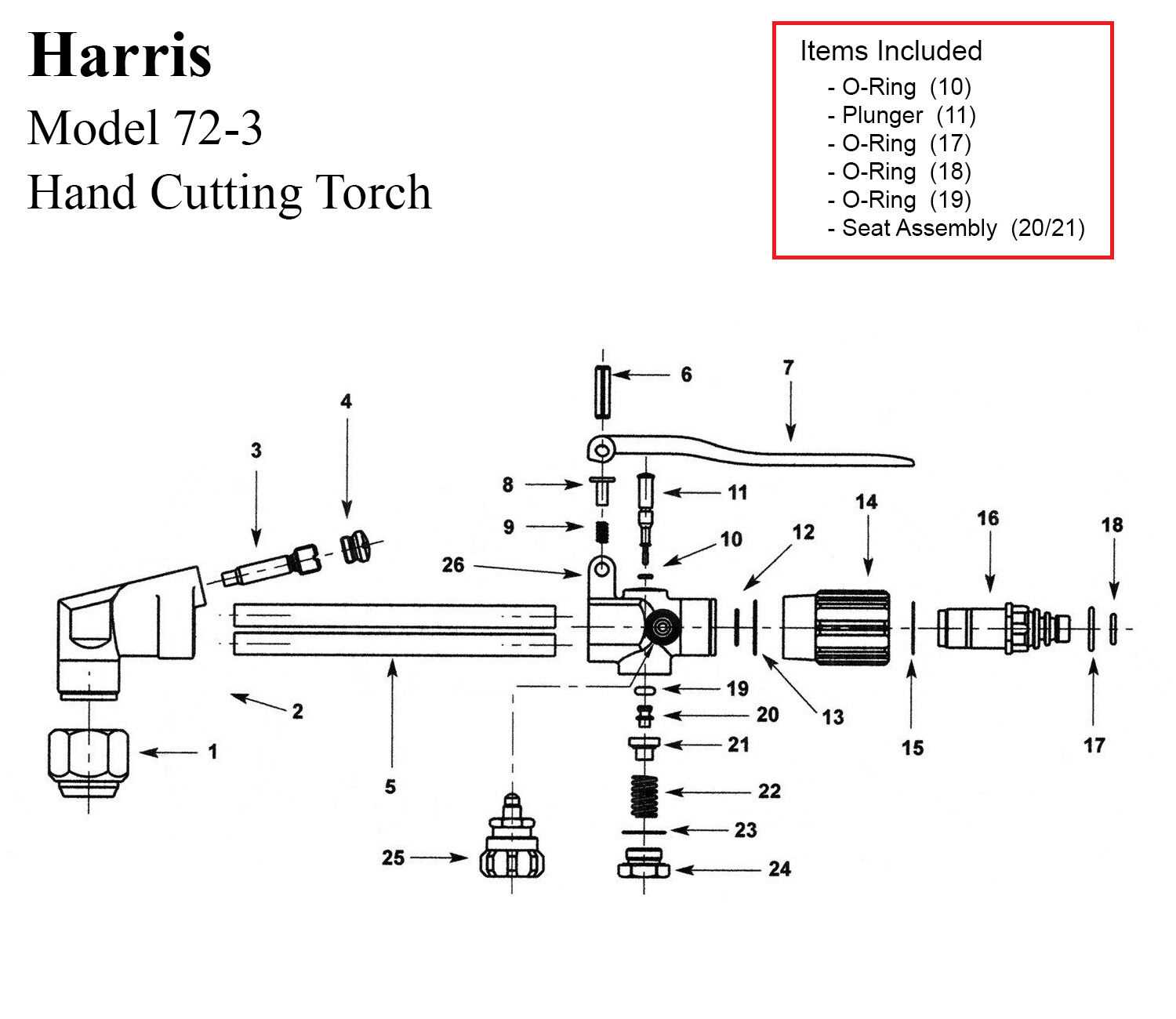 cutting torch parts diagram