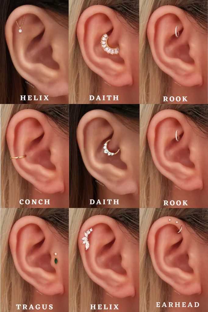 parts of the ear piercing diagram