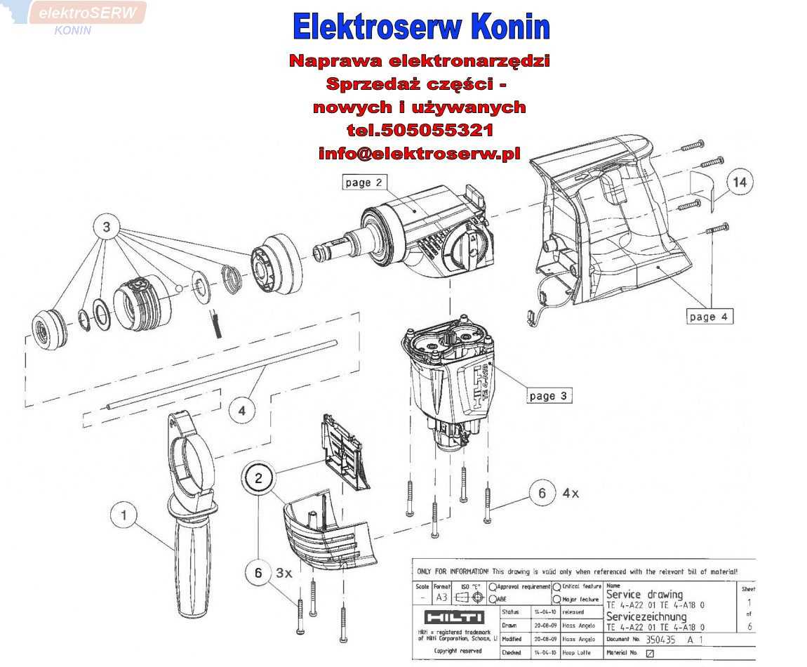 hilti te 17 parts diagram