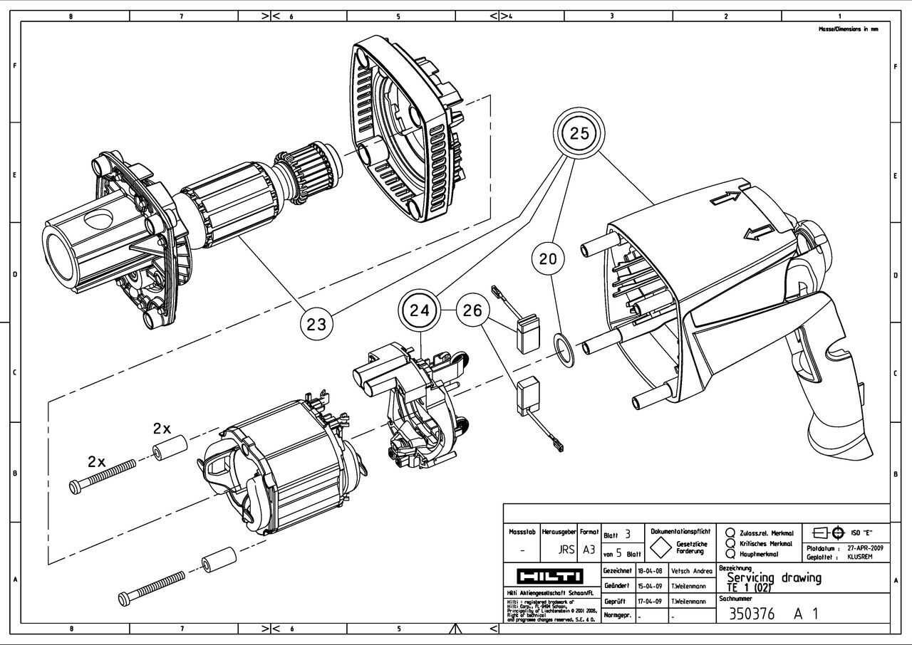 hilti te 3000 avr parts diagram