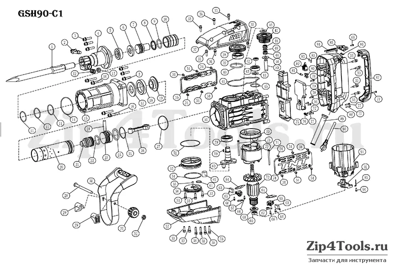 hilti te 40 avr parts diagram