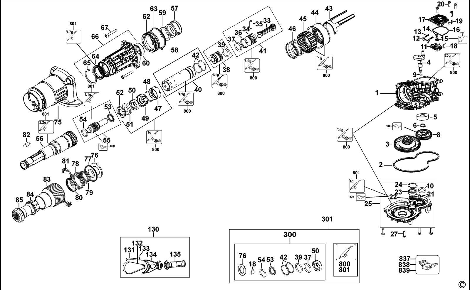 hilti te 75 parts diagram