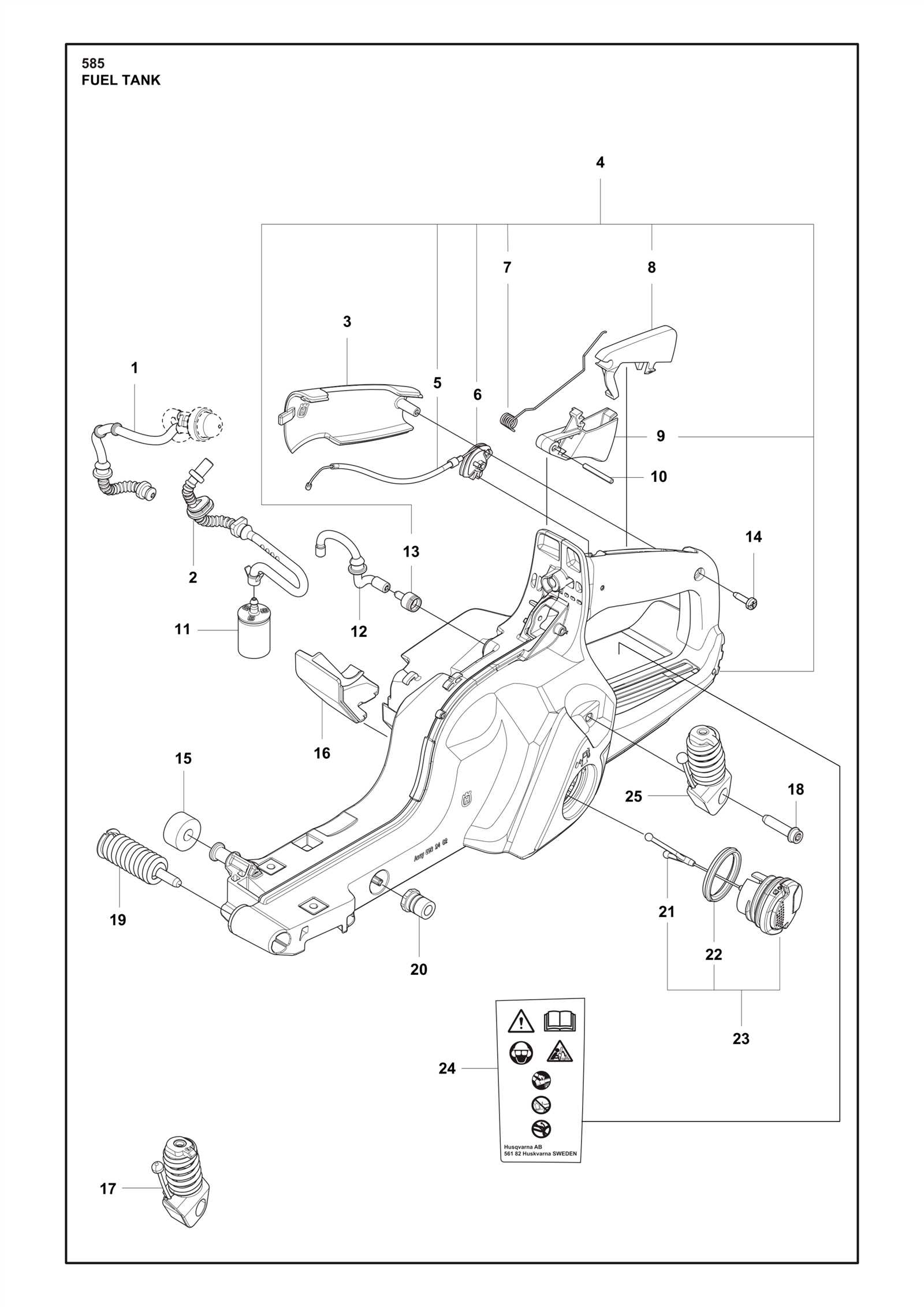 husqvarna 372xp parts diagram