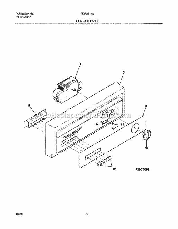 frigidaire dishwasher parts diagram