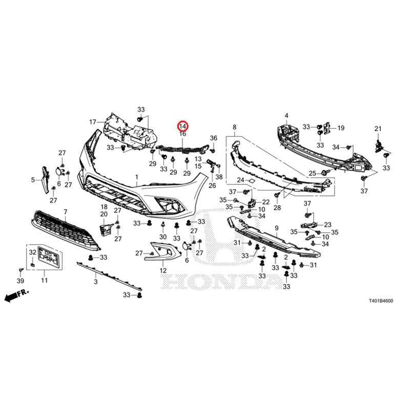 honda civic front end parts diagram