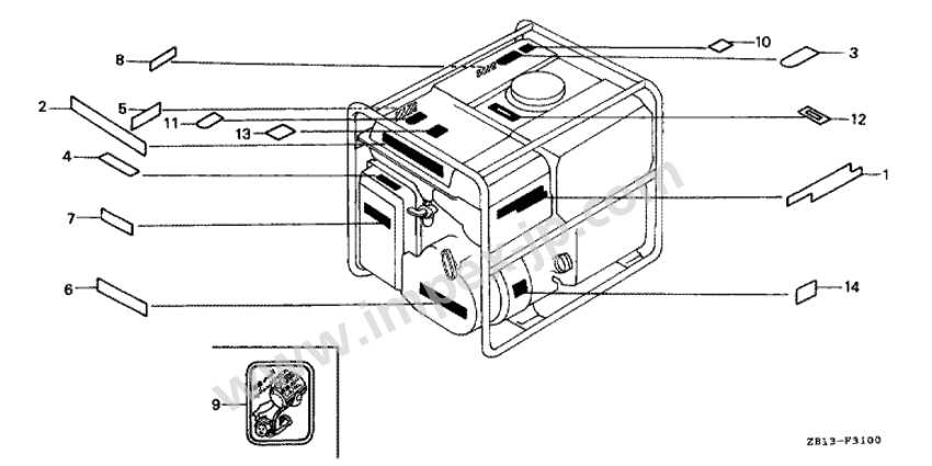 honda em5000sx parts diagram