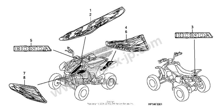 honda four wheeler parts diagram