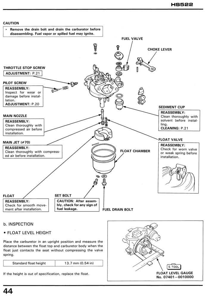 honda hs622 parts diagram