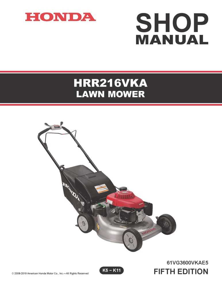 honda lawn mower model hrr2169vka parts diagram