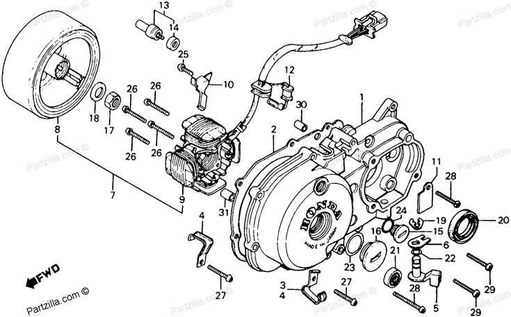 honda motorcycle parts diagram