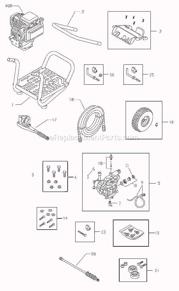 honda power washer parts diagram