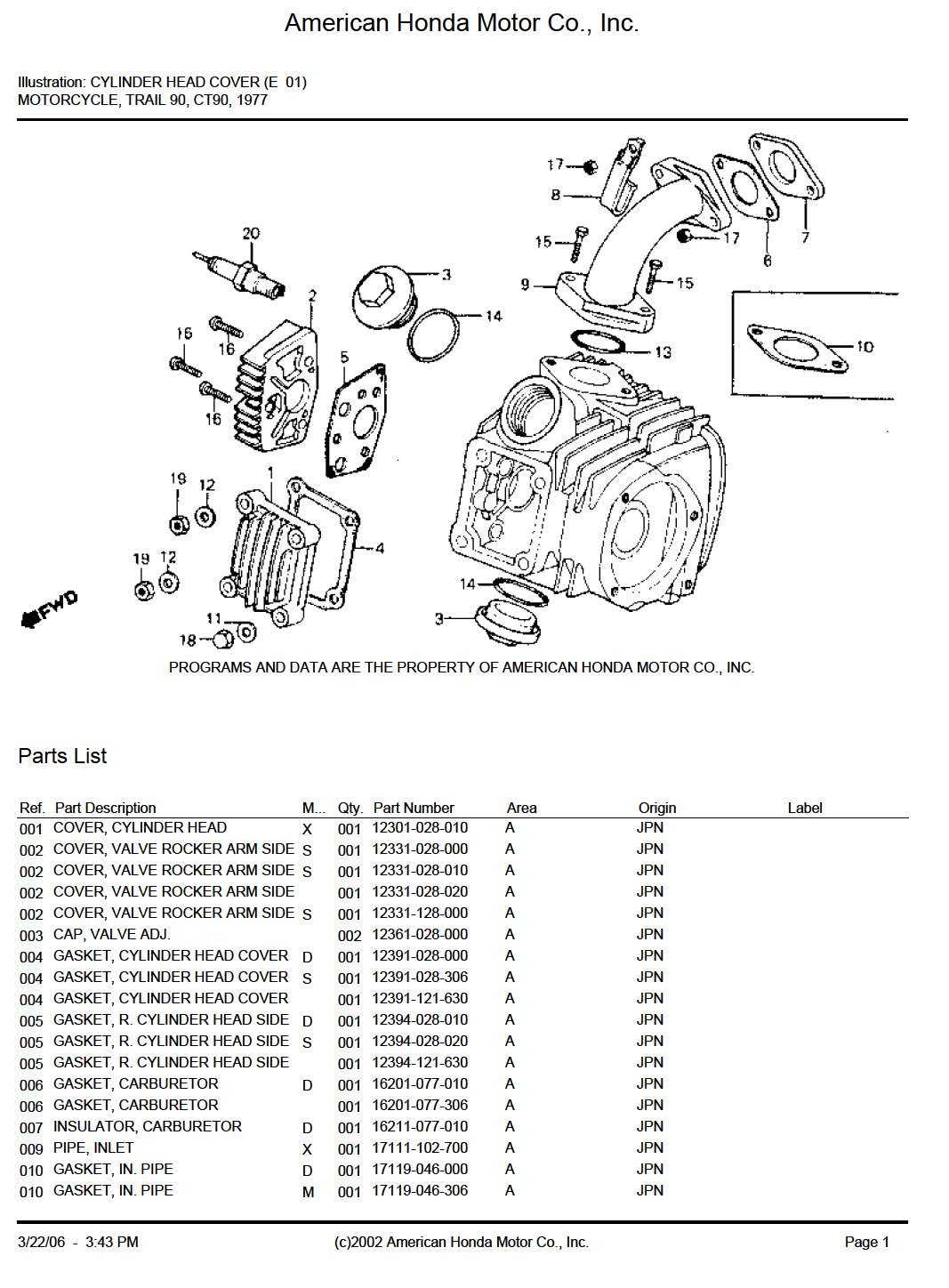 honda trail 90 parts diagram