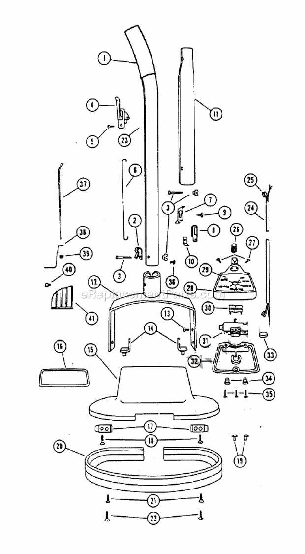 hoover power scrub parts diagram