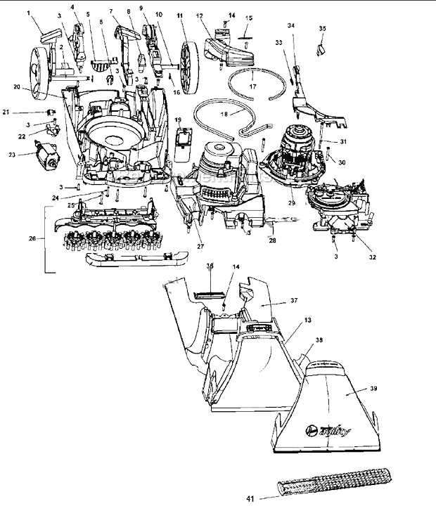 hoover steamvac spinscrub parts diagram