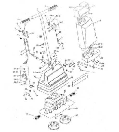 hoover steamvac spinscrub parts diagram