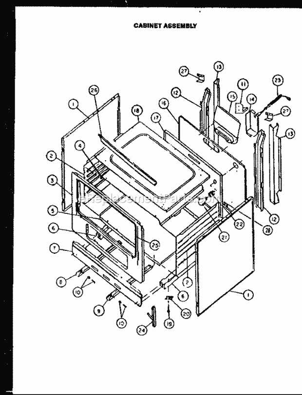 hotpoint gas range parts diagram